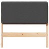Tête de lit capitonnée Brun et gris foncé 75 cm Pin massif 626829626829
