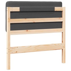 Tête de lit capitonnée Brun et gris foncé 75 cm Pin massif 626829626829