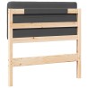 Tête de lit capitonnée Brun et gris foncé 75 cm Pin massif 626829626829