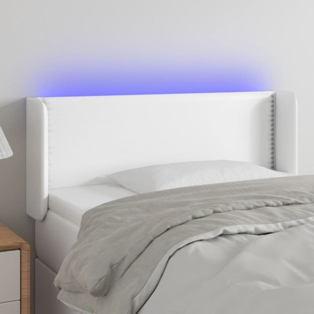 Tête de lit à LED Blanc 103x16x78/88 cm Similicuir 626831626831