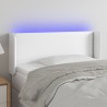 Tête de lit à LED Blanc 103x16x78/88 cm Similicuir 626831626831