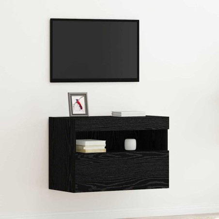 Meuble TV mural Chêne noir 60 x 30 x 40 cm Bois d'ingénierie 626834626834