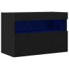 Meuble TV mural Chêne noir 60 x 30 x 40 cm Bois d'ingénierie 626834626834