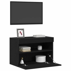 Meuble TV mural Chêne noir 60 x 30 x 40 cm Bois d'ingénierie 626834626834