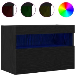 Meuble TV mural Chêne noir 60 x 30 x 40 cm Bois d'ingénierie 626834626834