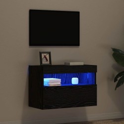 Meuble TV mural Chêne noir 60 x 30 x 40 cm Bois d'ingénierie 626834626834