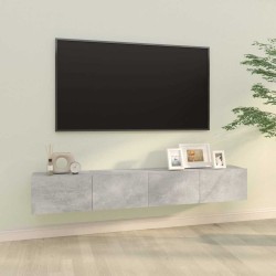 Meubles TV 2 pcs Gris béton 100x30x30 cm Bois d'ingénierie 626836626836