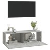 Meubles TV 2 pcs Gris béton 100x30x30 cm Bois d'ingénierie 626836626836