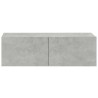 Meubles TV 2 pcs Gris béton 100x30x30 cm Bois d'ingénierie 626836626836