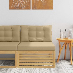 Sofa de milieu extérieur Bois d'Acacia Massif Blanc 626837626837