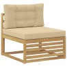 Sofa de milieu extérieur Bois d'Acacia Massif Blanc 626837626837