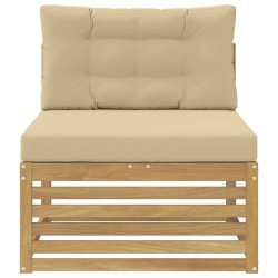 Sofa de milieu extérieur Bois d'Acacia Massif Blanc 626837626837