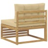 Sofa de milieu extérieur Bois d'Acacia Massif Blanc 626837626837