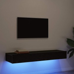 Meubles TV avec éclairage LED 2 pièces Chêne noir 60 x 35 x 15,5 cm 626838626838