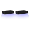 Meubles TV avec éclairage LED 2 pièces Chêne noir 60 x 35 x 15,5 cm 626838626838
