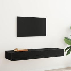Meubles TV avec éclairage LED 2 pièces Chêne noir 60 x 35 x 15,5 cm 626838626838
