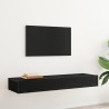 Meubles TV avec éclairage LED 2 pièces Chêne noir 60 x 35 x 15,5 cm 626838626838