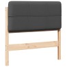 Tête de lit capitonnée Brun et gris foncé 75 cm Pin massif 626839626839
