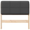 Tête de lit capitonnée Brun et gris foncé 75 cm Pin massif 626839626839