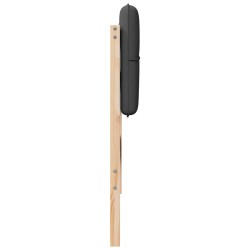 Tête de lit capitonnée Brun et gris foncé 75 cm Pin massif 626839626839