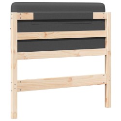 Tête de lit capitonnée Brun et gris foncé 75 cm Pin massif 626839626839