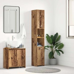 Armoire salle de bain vieux bois 30x30x183,5 cm bois ingénierie 626840626840