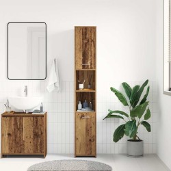 Armoire salle de bain vieux bois 30x30x183,5 cm bois ingénierie 626840626840
