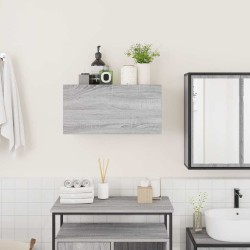 Armoire murale de bain sonoma gris 60x25x30cm bois d'ingénierie 626841626841