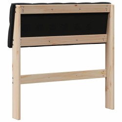 Tête de lit capitonnée Noir 75 cm Pin massif 626845626845