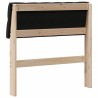 Tête de lit capitonnée Noir 75 cm Pin massif 626845626845