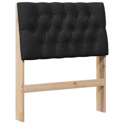 Tête de lit capitonnée Noir 75 cm Pin massif 626846626846