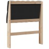 Tête de lit capitonnée Noir 75 cm Pin massif 626846626846