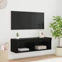 Meuble TV mural Chêne noir 100 x 30 x 30 cm Bois d'ingénierie 626849626849