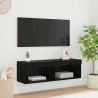 Meuble TV mural Chêne noir 100 x 30 x 30 cm Bois d'ingénierie 626849626849