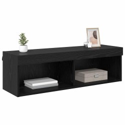 Meuble TV mural Chêne noir 100 x 30 x 30 cm Bois d'ingénierie 626849626849