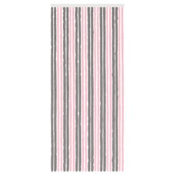 Rideau anti-insectes en chenille Gris Argent et Rose 626850626850