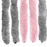 Rideau anti-insectes en chenille Gris Argent et Rose 626850626850