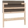 Tête de lit capitonnée Marron et Taupe 75 cm Pin massif 626851626851