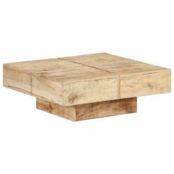 Table basse 80x80x28 cm Bois de manguier massif 626854626854