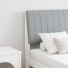 Tête de lit capitonnée Gris clair 135 cm Pin massif 626855626855