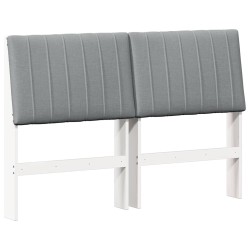 Tête de lit capitonnée Gris clair 135 cm Pin massif 626855626855