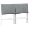 Tête de lit capitonnée Gris clair 135 cm Pin massif 626855626855