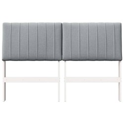 Tête de lit capitonnée Gris clair 135 cm Pin massif 626855626855