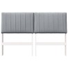 Tête de lit capitonnée Gris clair 135 cm Pin massif 626855626855