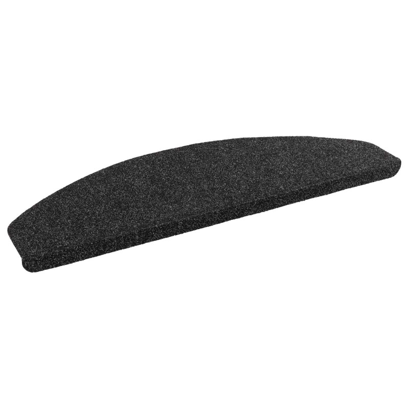 Tapis d'escalier auto-adhésifs 15 pcs Noir 80 x 28 x 3,5 cm 626857626857