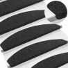 Tapis d'escalier auto-adhésifs 15 pcs Noir 80 x 28 x 3,5 cm 626857626857
