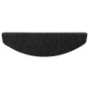 Tapis d'escalier auto-adhésifs 15 pcs Noir 80 x 28 x 3,5 cm 626857626857
