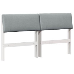 Tête de lit capitonnée Gris clair 135 cm Pin massif 626858626858