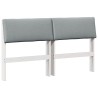 Tête de lit capitonnée Gris clair 135 cm Pin massif 626858626858