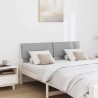 Tête de lit capitonnée Gris clair 135 cm Pin massif 626858626858
